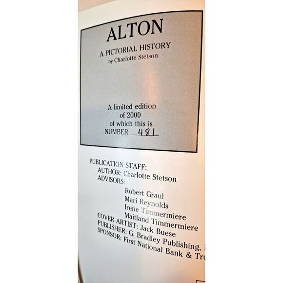 Alton, Illinois A Pictorial History (1st Edition) (Signed) - Picture 3 of 15